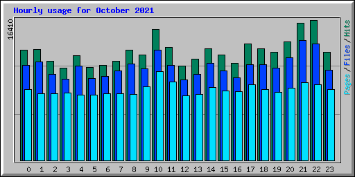 Hourly usage for October 2021