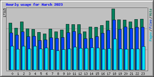 Hourly usage for March 2023
