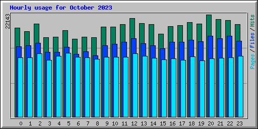 Hourly usage for October 2023