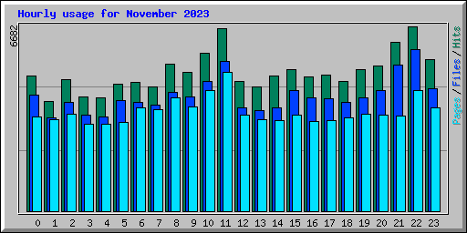 Hourly usage for November 2023