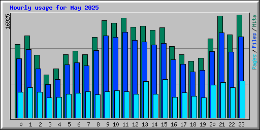 Hourly usage for May 2025