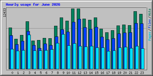 Hourly usage for June 2026